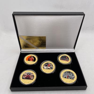 China USA 5 Designs Basketball Star Michael Jordan Coin 24K Gold Plated Metal Coins In Interesting Box Best Gifts For Fans Collections Gifts for sale