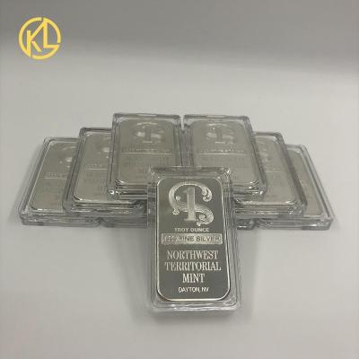 China Europe Silver Plated Metal Bar Northwest Territorial Mint Art Crafts Bullion Bar Silver Coin for Home Collection Souvenir for sale