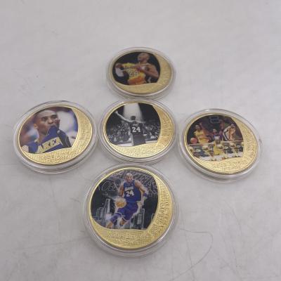 China Original Kobe Custom Challenge Coin Antique USA Player Kobe Bryant Gold Collectible Coins Basketball Coins Gift for sale