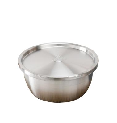 China Wholesale Large Capacity Basin Tableware Metal Salad Bowl Food Storage& Food Container Viable Mixing Basin for sale