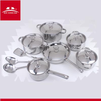 China Sustainable 15pcs Stainless Steel Cookware Ollas de acero Sets for sale