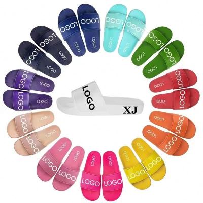 China New Arrival Unisex Anti-slippery Beach Custom Pattern Printing Popular Logo Slippers Custom Packing for sale