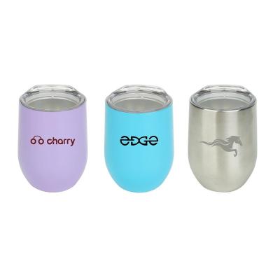 China Sustainable GENNISSY Metal Stainless Steel 500ml Beer Cup Wine Tumbler Egg Shaped Mug With Lid and Handle For Bar Party Home Office for sale