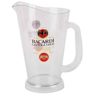 China Disposable Free Stackable Clear Plastic Pitcher Jug with Handle for Beer, Wine, Tea, Milk, Coffee and Juice for sale