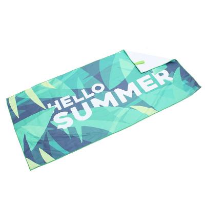 China Custom Gym Printed Size Microfiber Sport Fitness Towel Sweat Absorbent Wholesale Safe For Kids for sale