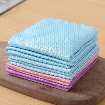 China Colorful Fish Scale QUICK DRY Microfiber Terry Lint Free Fleece Towel UK for sale