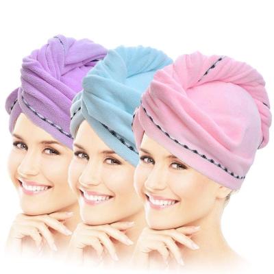 China Wholesale 400GSM Hair Dryer Hat Microfiber Quick-Drying QUICK-DRY Thick Shower Cap For Dry Hair Towel for sale