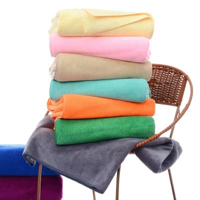 China Polyester High GSM Child Safe Thick Terry Microfiber Cloth 400GSM Bath Towels for sale