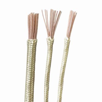 China 130V high temperature Insulated Fiberglass Braided Wire High Temperature Lead Wire For Aircraft for sale