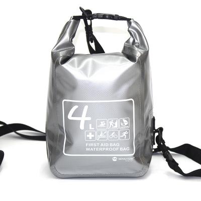 China 4L Cylinder Desktop Wholesale Outdoor Emergency Dry Bags First Aid Dry Bag Waterproof Backpack Silver for Boating and Swimming for sale