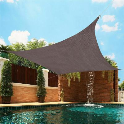 China 3m/4m/5m/6m Outdoor Waterproof Square Shade Extra Large Sail 3m/4m/5m/6m HDPE BLOCKING HDPE Brown Mocha Sunshade Net Tent 85% Extra Large UV for sale