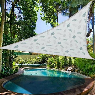 China Hot Selling New High Quality Printing Triangle Sail Pool Shade Polyester Oxford Waterproof Cloth Rainproof Sunshade Canopy For Patio for sale