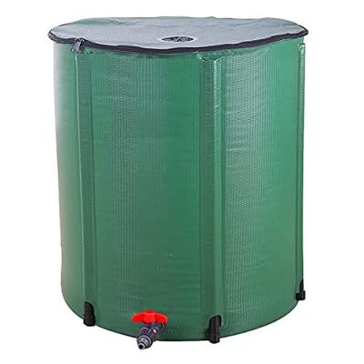 China PVC Folding Portable Rain Barrel Water Storage Tank Rainwater Collection System Downspout 100L 200L 250L 500L 750L 1000L PVC for sale