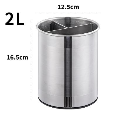 China Contemporary Minimalist Modern Kitchen Utensil Holder Rack Kitchen Storage Kitchen Spoon Fork Knife Chopsticks Stainless Steel Rotating Bucket for sale