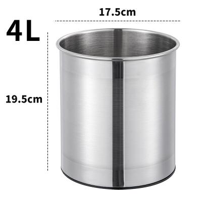 China Contemporary Rotary Barrel Household Living Room Kitchen Bin Stainless Steel Barrel Shaped Desktop Multifunctional Storage for sale