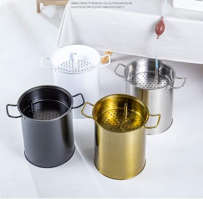 China Camouflage Large Capacity Tea Bucket Stainless Steel household leaking tea trash can Banquet Tea Bucket for sale