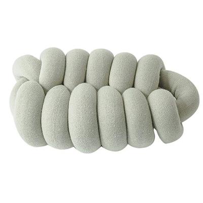 China Home Decorative Knot Cushion 100% Polyester Handmade Weaving Knot Cushion for sale