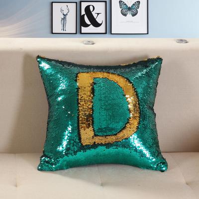 China Decorative Decorative Letter Sequin Pillow Case Covers for sale