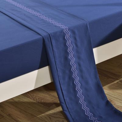 China Home Use Polyester Bed Sheets 100% Warm Microfiber Winter Embroidered Sheets for sale