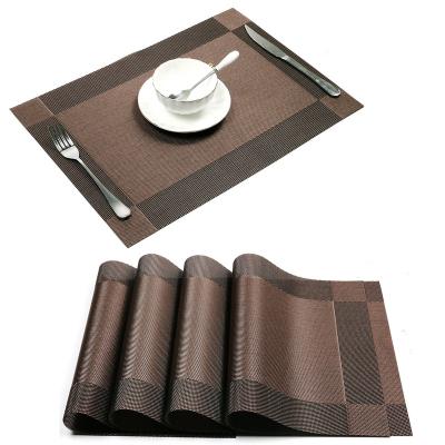 China Sustainable Table Crossweave Woven Washable Heat Resistant Mat for sale