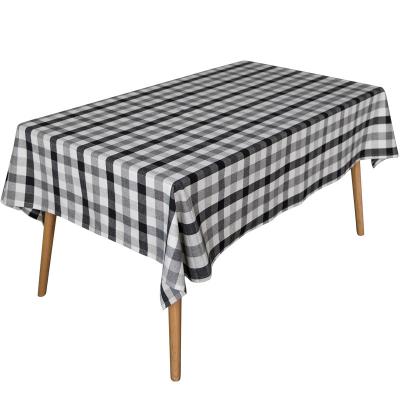 China Europe Design Size 140*140cm Black White 100% Cotton Tablecloth for sale