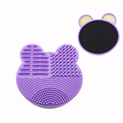 China New Sale Silica Gel Acticarbon Makeup Sponge Brush Cleaner and Hot Cat Shape Dryer and Wet Factory Wholesale Wash Mat for sale