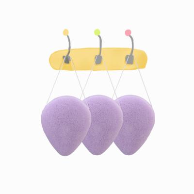 China All natural best quality natural organic wholesale makeup tools water drop shape konjac sponge for sale