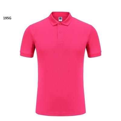 China Breathable Golf Polo Shirts 195gsm CVC Cotton Polyester Spandex Short Sleeve Design Restaurant Shirts For Unisex Boys for sale