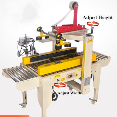 China Semi automatic food strip box sealing machine case carton sealer sealing machine with inkjet printer for sale