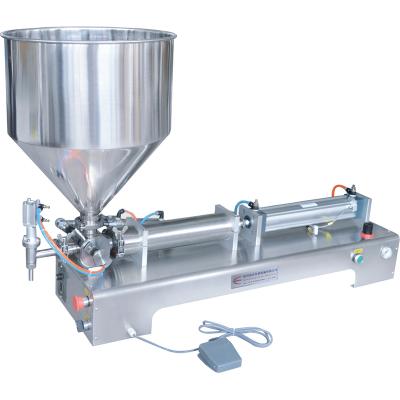 China Semi-automatic high price 30-300ml horizontal single head high precision filling top level small paste filling machine for plastic bottle with CE certification for sale