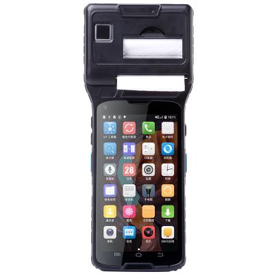 China Fingerprint PDA Handheld 1D 2D Barcode Scanner Wireless Rfid Card Reader Android Pdas With Built In Thermal Printer for sale