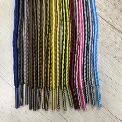 China Bulk Custom Round Lace Hockey Skate Waxed Shoe Laces Print Lace 4mm Round Shoe Laces String For Shoe for sale