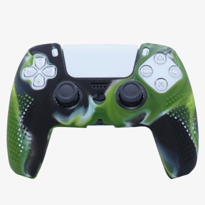 China Soft SILICONE Silicone Case For PS5 Controller Gamepad Camo Rubber Skin Cases Cover Device For Playstation 5 Joystick With Grip Caps for sale