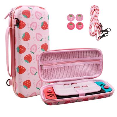 China For Switch Strawberry EVA Storage Bag For Nintendo Switch Portable Console Case Cover For Nintend Switch NS Controller Bag Game Accessories for sale