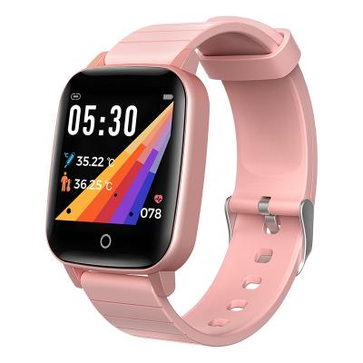 Chine Touch Screen Body Thermometer Reference Activity Tracker Information Reminder Trackers T1 Wristband Smart Watch à vendre