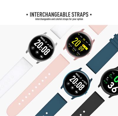 중국 2020 New Touch Screen Good Quality KW19 Smart Watch Silicone Strap Sport Fitness Tracker Around Screen Wristband Smart Band 판매용