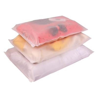 China Recyclable PVC Ziplock Zipper Garment Bag Poly T-shirt PE Bags With Custom Logo Apparel Frosted EVA Plastic Packaging Zipper Bag for sale