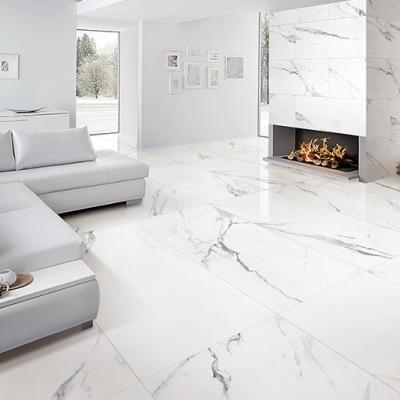 China Lowes Modern Living Room Carrara X Ceramic Tiles 24x24 Tile And White Marble Porcelain Look Tile for sale