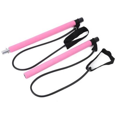 China Durable One Piece Pilates Bar Kit Resistance Band Exercise Stick for sale