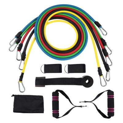 China Comfortable Quality Exercise Resistance Bands Hanging Exercise Belt Elastic Ties Gym Workout 11pcs Resistance Band Set for sale