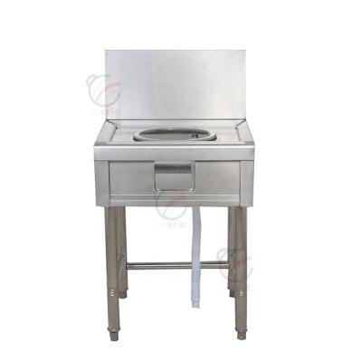 China Restaurant Kitchen Counter Top Stainless Steel Commercial Free Standing Single Burner Gas Stove for sale