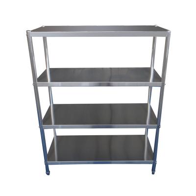 China Commercial Tool Rack Restaurant Kitchen Stainless Steel Four-Layers Shelf for sale