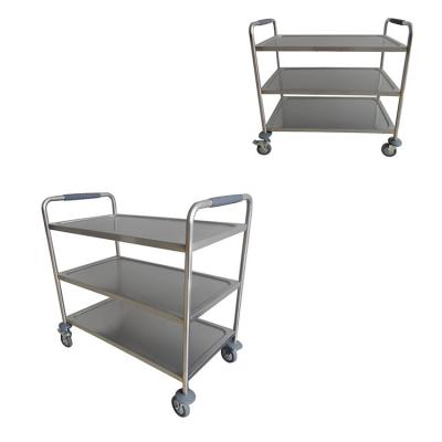 China Mordern Stainless Steel Serving Cart Three-Layer Dining Serving Cart Food Cart For Sale for sale