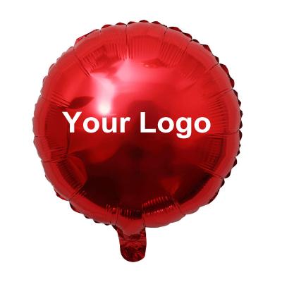 China Modern 18 Inch Round Heart Star Shape Logo Design Advertising Foil Balloon Slogan Private Custom Aluminum Balloon for sale