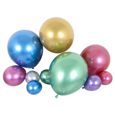 China 5 Inch Modern Chrome Standard Metallic Balloons For Wedding Party Decor Green Rose Gold Black Sliver Chrome Balloons for sale