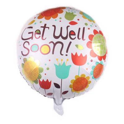 China Party Deoration 18 Inch Get Well Soon Foil Balloon Helium Balloon Wholesale In Stock Foil Balloon Supplies for sale