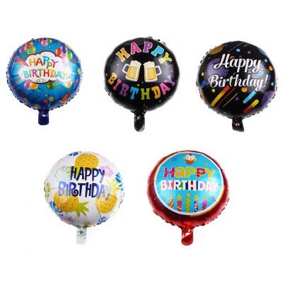 China Wholesale Party Deoration Design New 18 Inch Foil Balloon Birthday Party Round Printed Balloon for sale