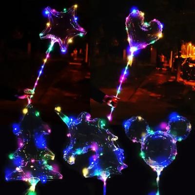 China Modern Star/Heart/Christmas Tree Led Light Bobo Balloon Balloons For Birthday Day Decoration for sale