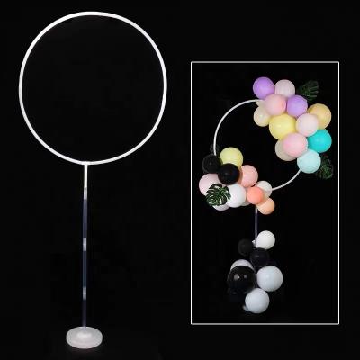 China Morden 1.7m Round Balloon Stands Road Guide For Parties Decoration Plastic Balloon Stands Stick Holder Racks With Cup for sale