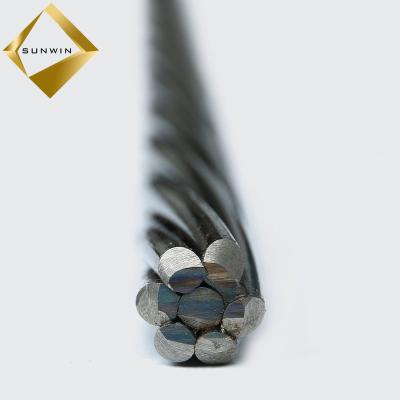 China 7-Wire Low Stress Relief Wire 12.7mm Chinese PC Wire Prestressed Concrete Steel Wire for sale